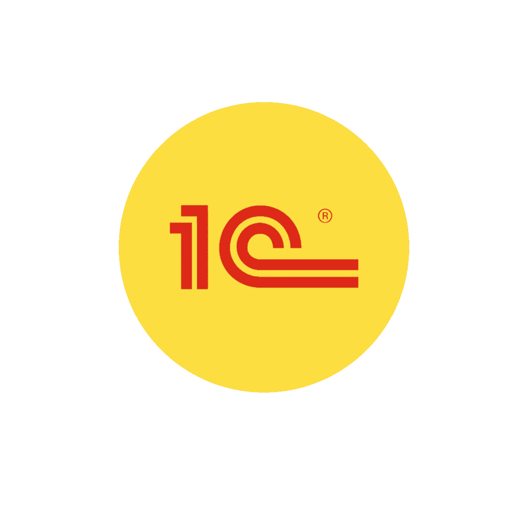 Круглый логотип 1С