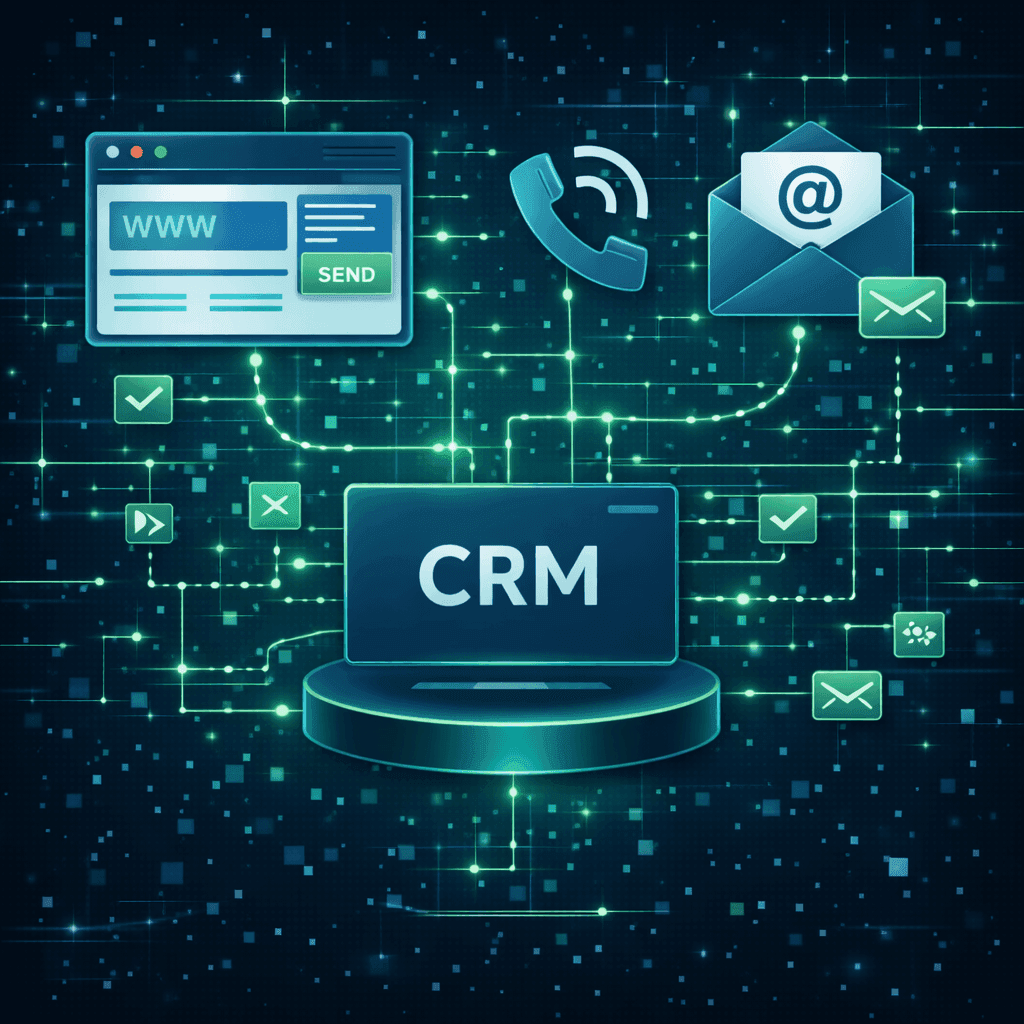 CRM-система с элементами коммуникации: звонки, письма, веб-интерфейс