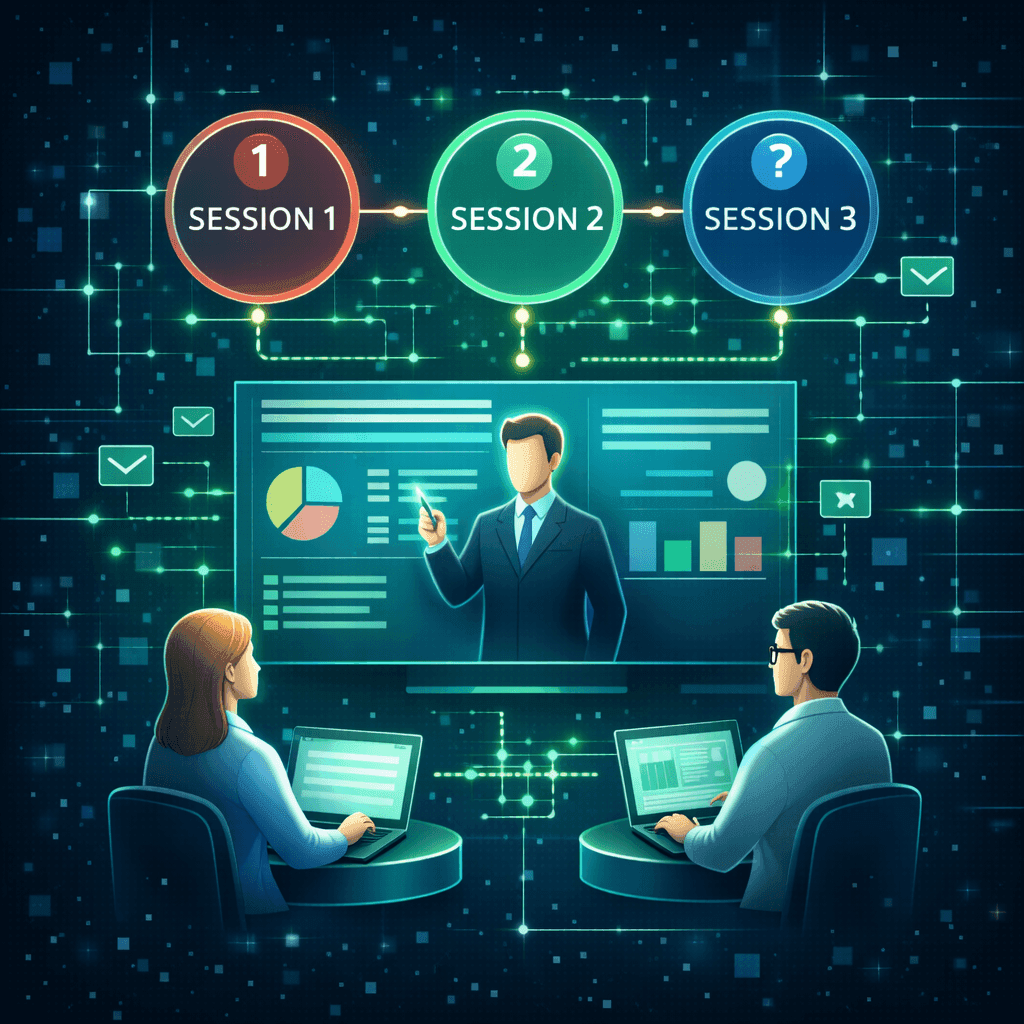 Схема презентации с экраном аналитики