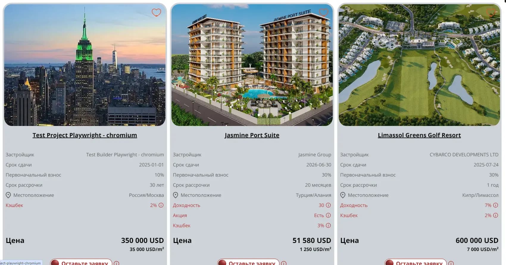 Недвижимость с ценами