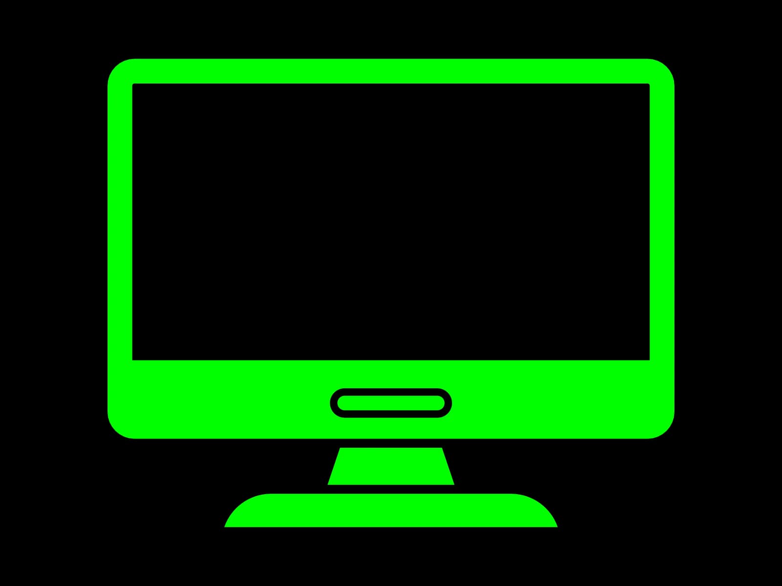 Зеленый компьютер 
