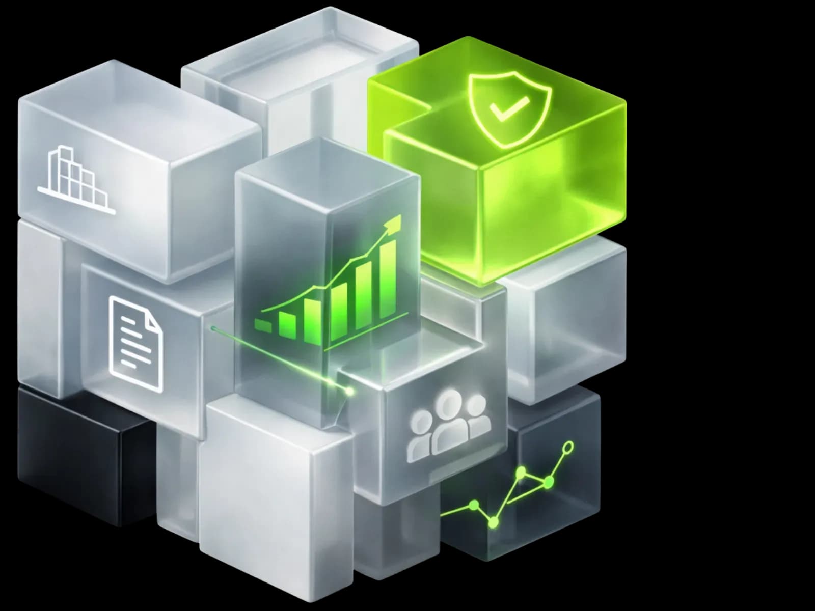 Куб с графиком 