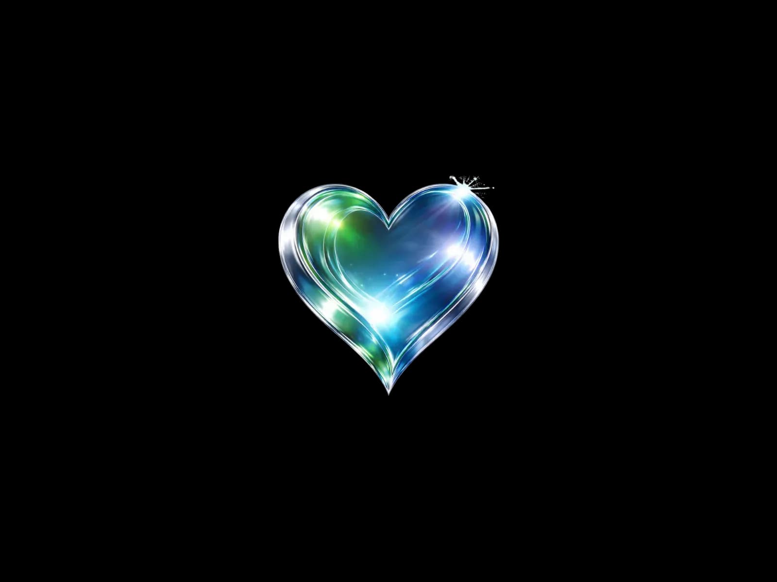 Иконка сердце с сиянием