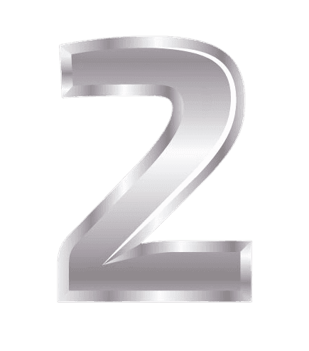 Серебряная цифра 2