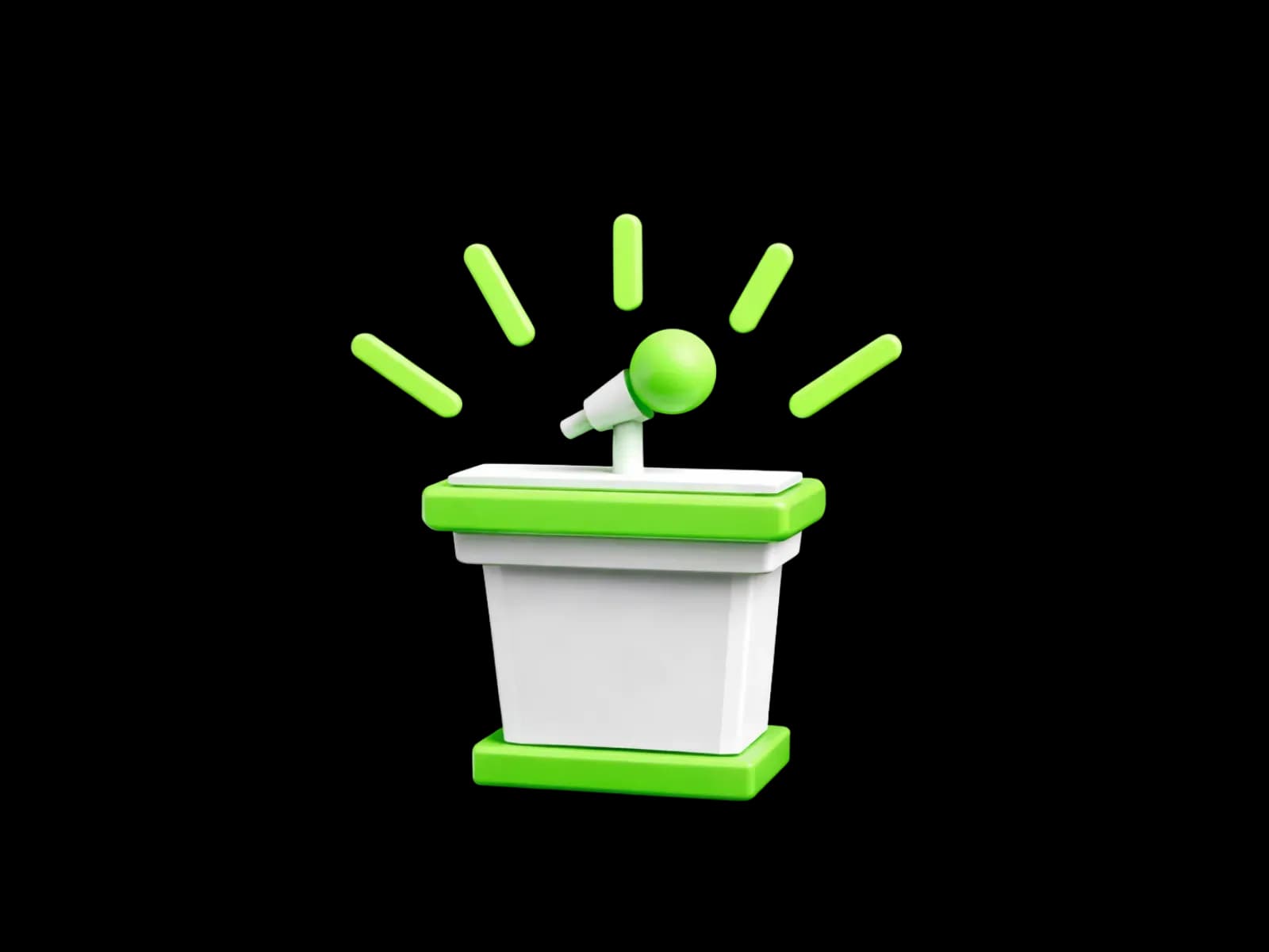 Иконка трибуны с микрофоном