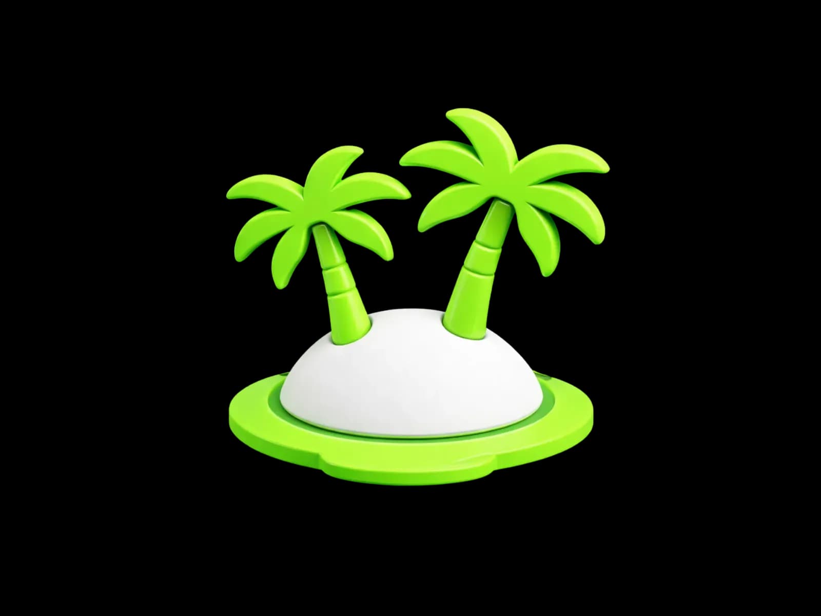 Иконка остров с пальмой 