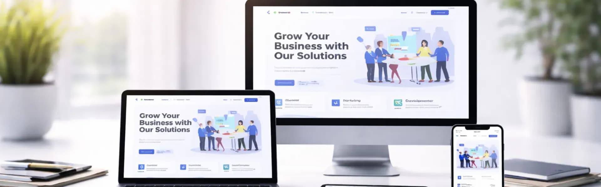 Адаптивный дизайн на разных устройствах