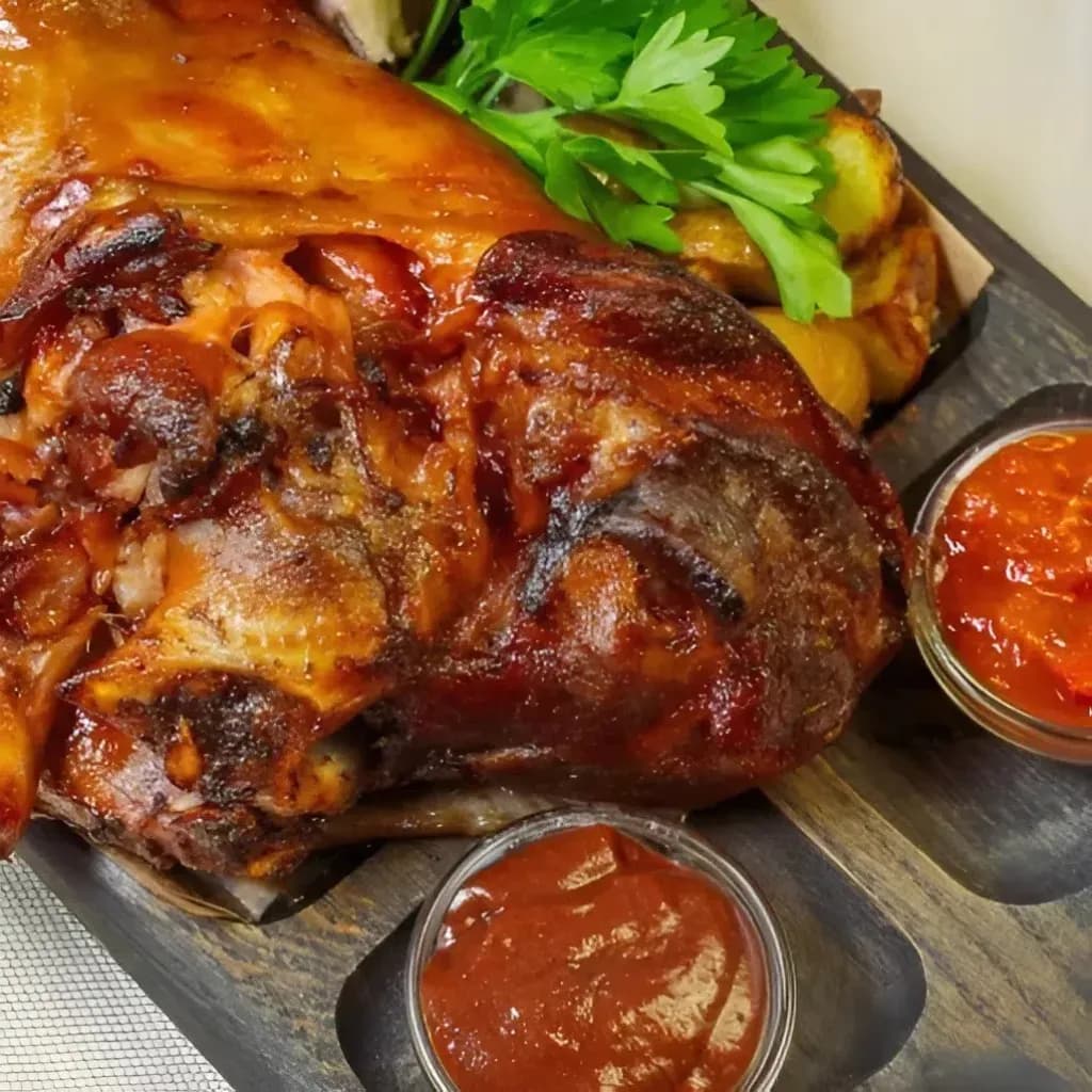 Мясное блюдо с соусом