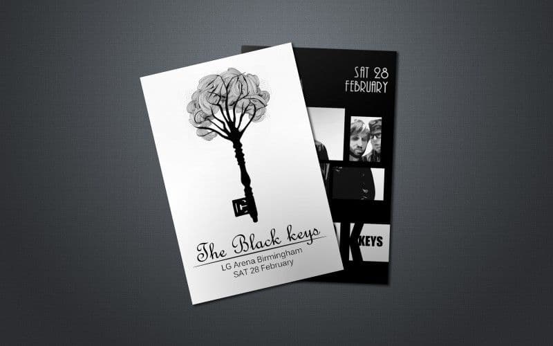 Минималистичный дизайн визиток в чёрно-белом стиле