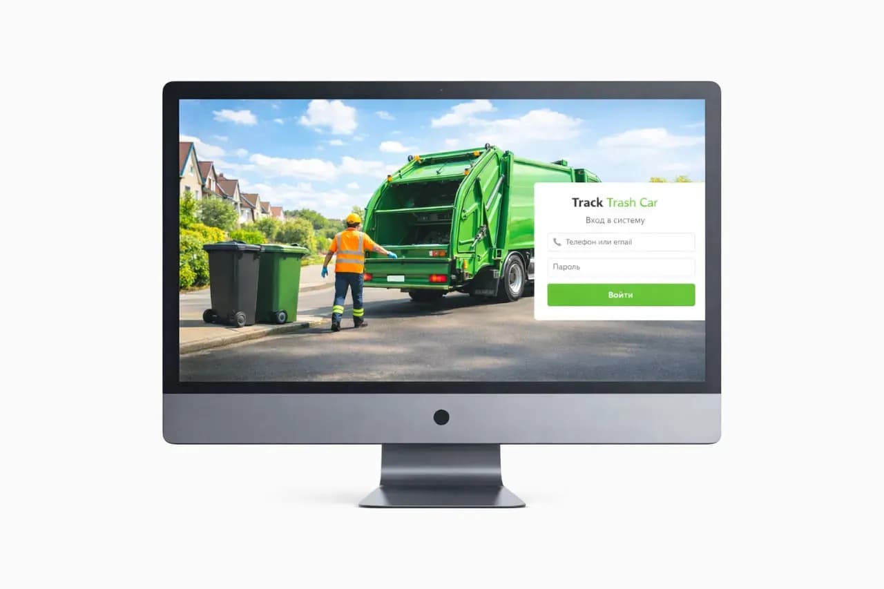Страница ERP-приложение TrackTrashCar