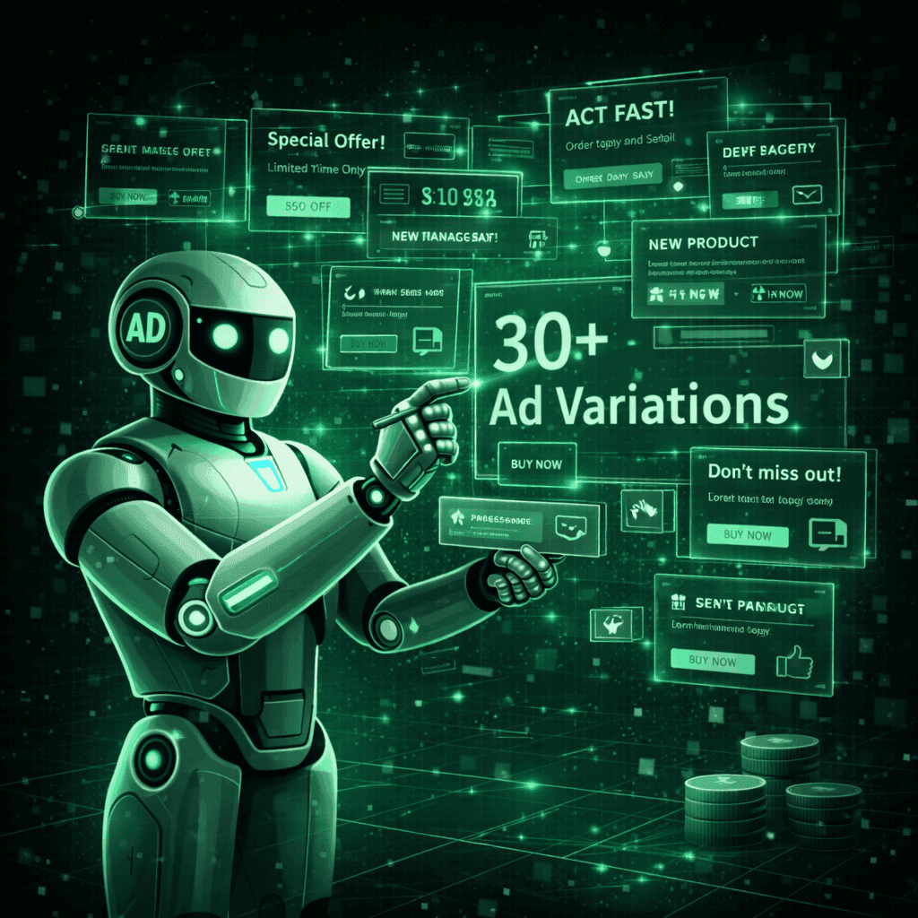 Робот настраивает рекламные объявления и варианты