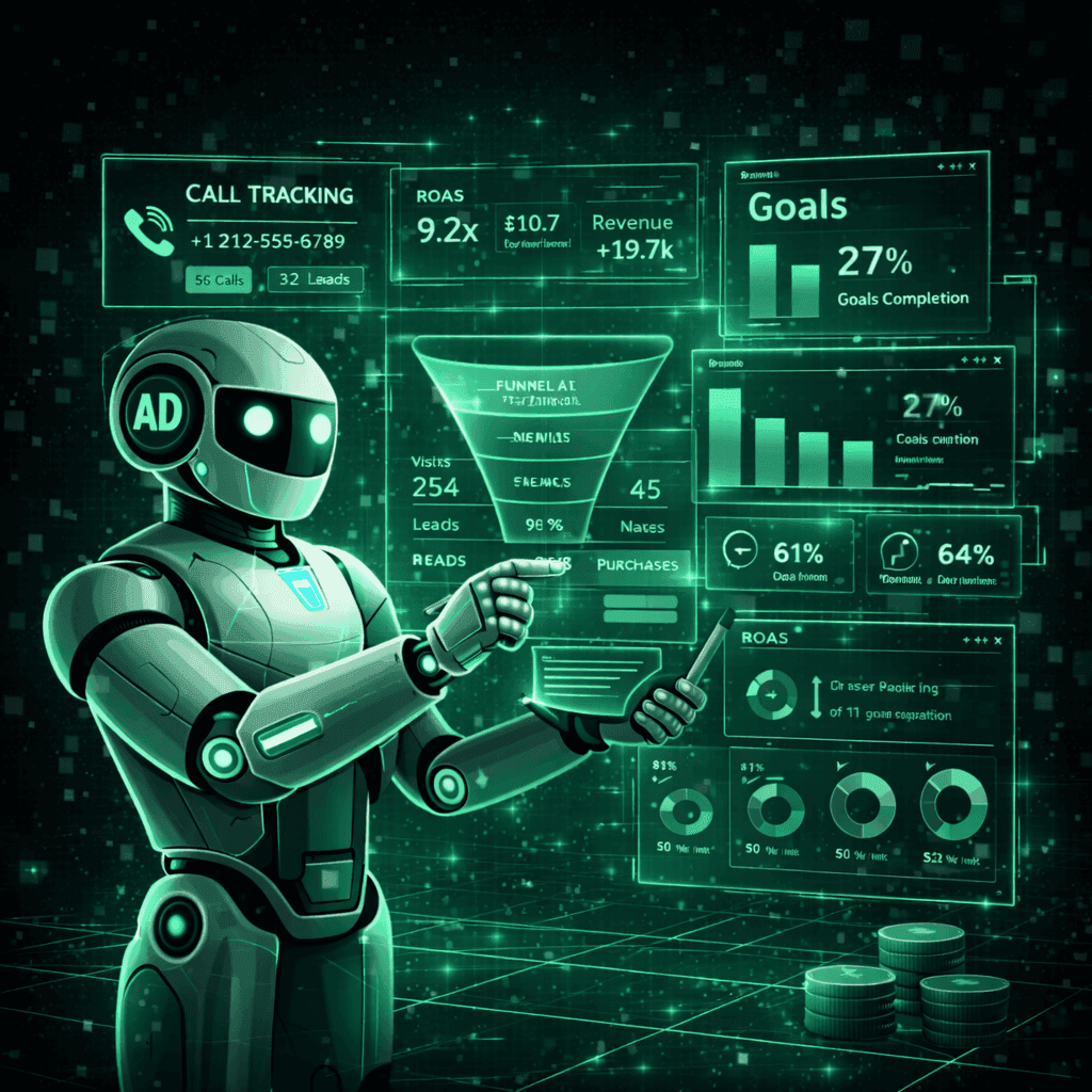 Робот настраивает рекламные объявления и варианты