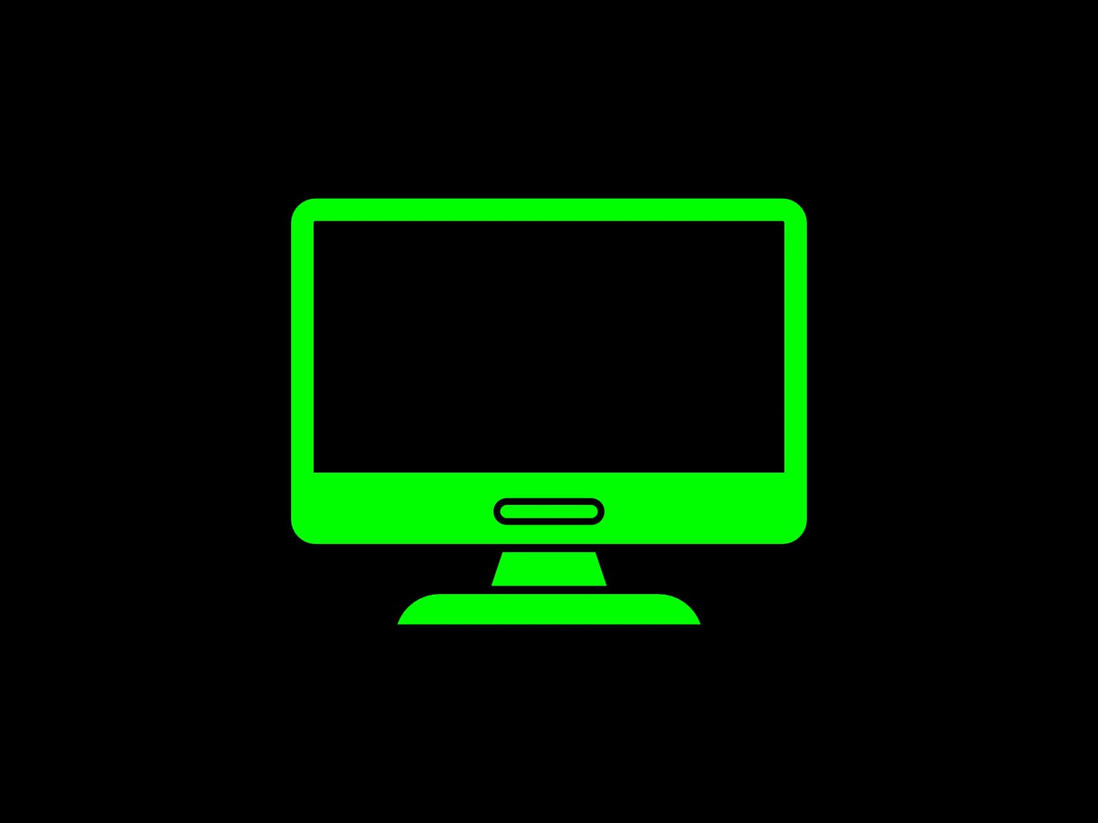 Зеленый компьютер
