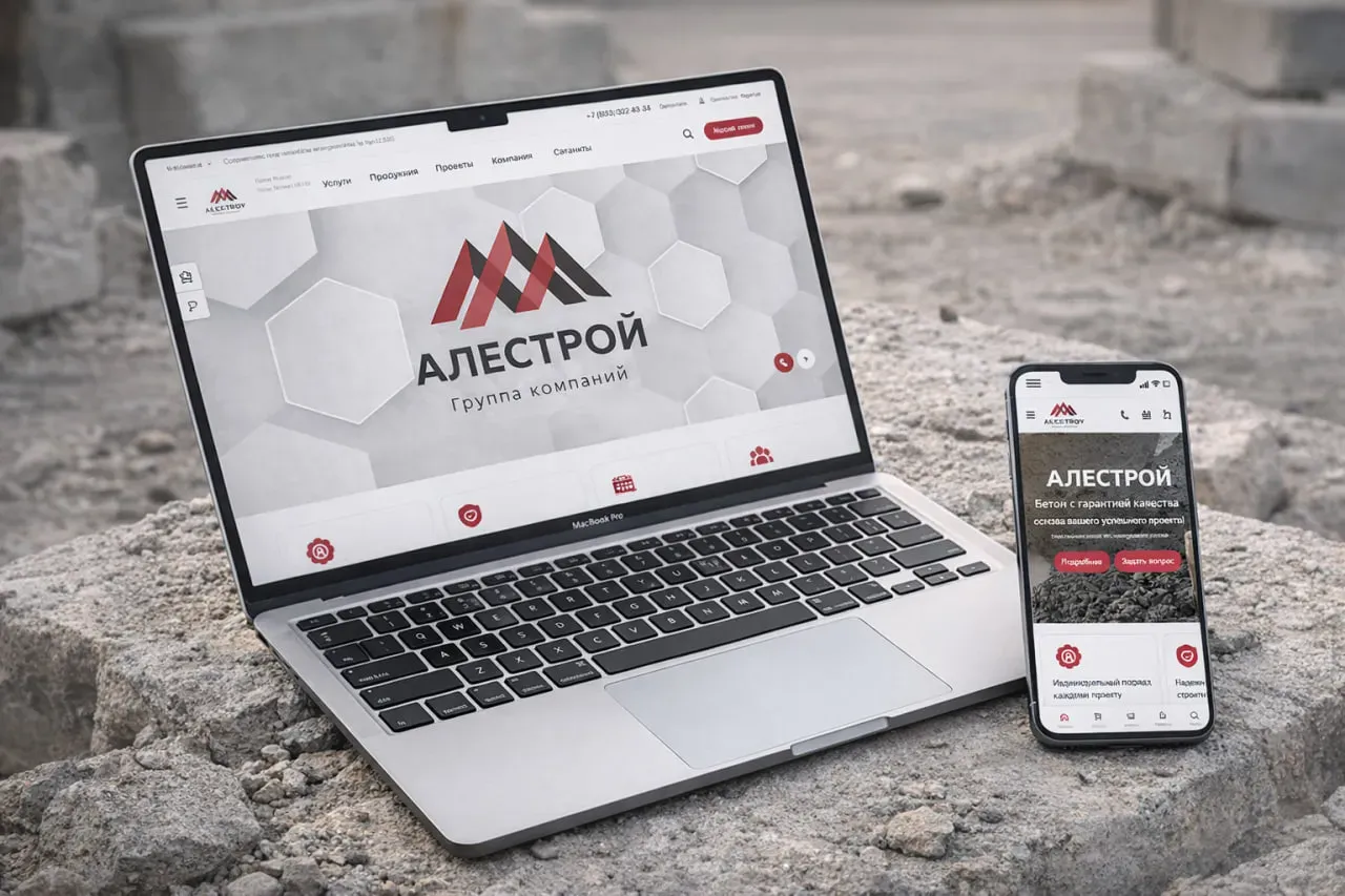 Сайт строительной компании «Алестрой»